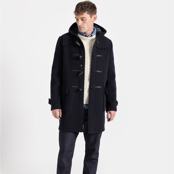 Brand new with tags Gloverall Morris Duffel Coat, Navy, Size M - Picture 9 of 9